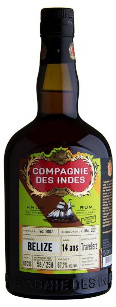 COMPAGNIE DES INDES Rum Belize, Travellers Distillery | 14YO Single Cask Rum