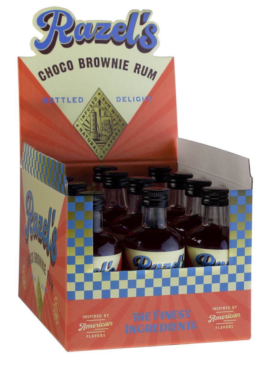 RAZEL'S Choco Brownie Rum Miniaturen 12er Box | Perola Online-Shop