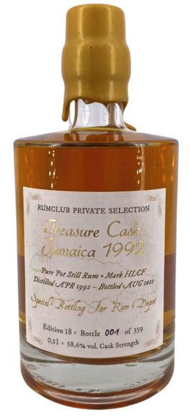 RUMCLUB PRIVATE SELECTION Ed. 18 Treasure Cask Strength Rum Hampden 1992 - 2021 | 29 YO
