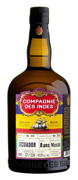 COMPAGNIE DES INDES Ecuador Manabi | 8YO Single Cask Rum