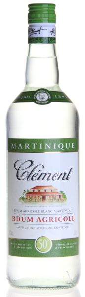 Rhum CLÉMENT Blanc A.O.C. Martinique Agricole Rum (50% vol.)