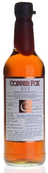 COPPER FOX Rye Whiskey